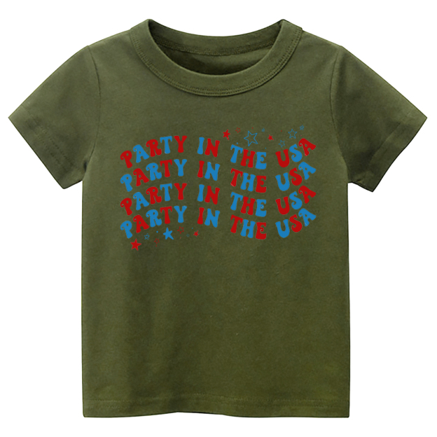 Party In The USA Wave Font Retro Toddler Tees