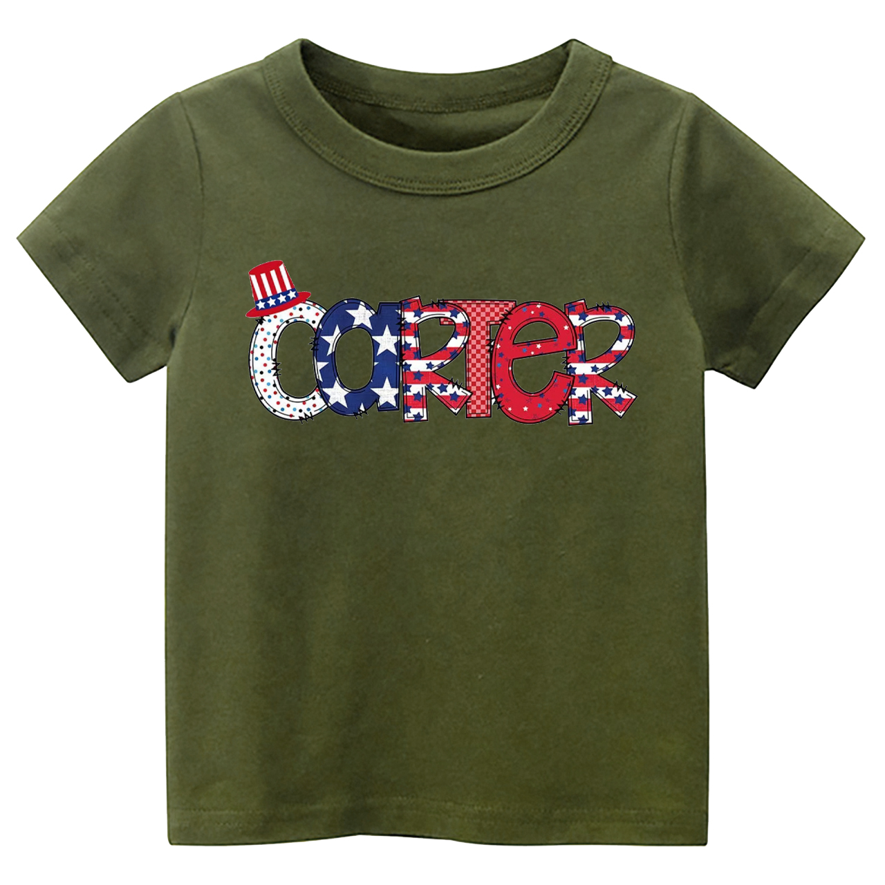 Personalized Name Fourth Of July Toddler Tees
