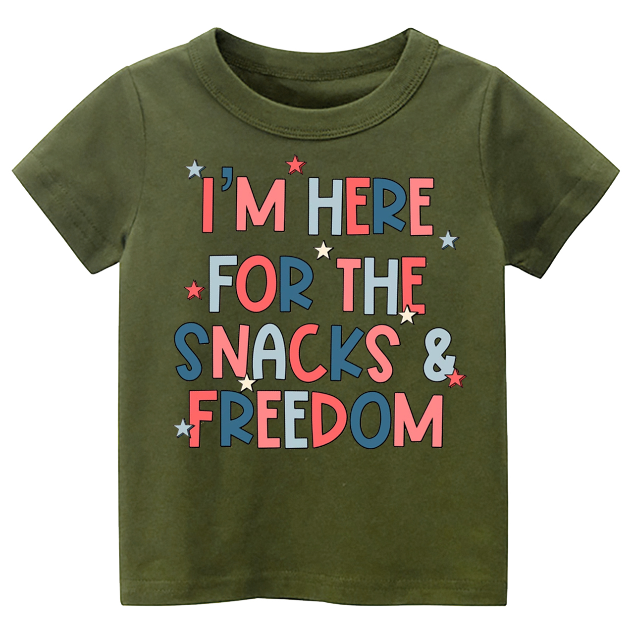 I'm Here For The Snacks And Freedom Toddler Tees