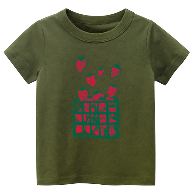 Strawberry Print Kids T-Shirts