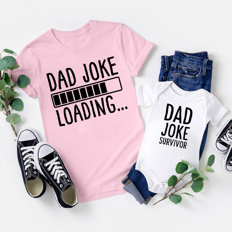 Matching First Father's Day Bodysuit & Shirts (Joke)