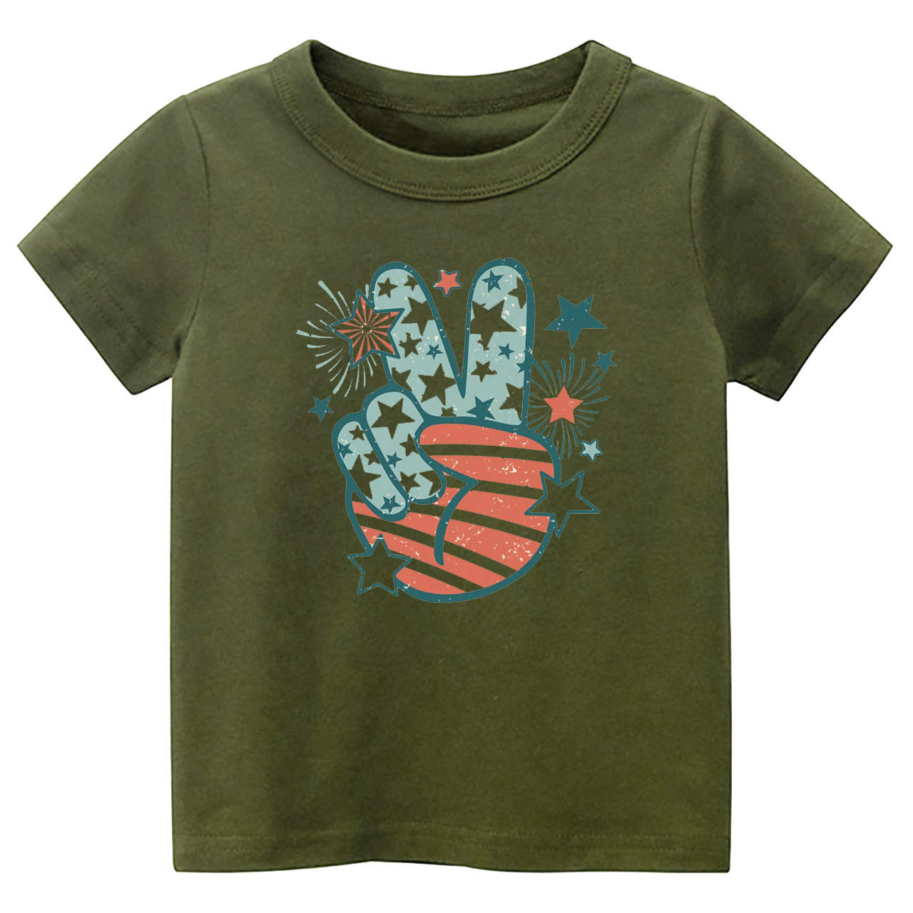Peace Fingers Memorial Day Kids T-Shirt