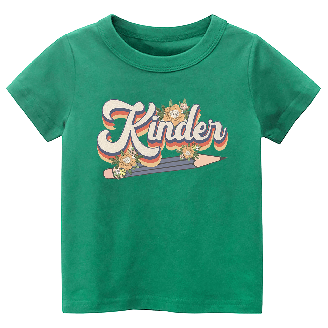 Floral Pencil Name Back To School Toddler Shirts