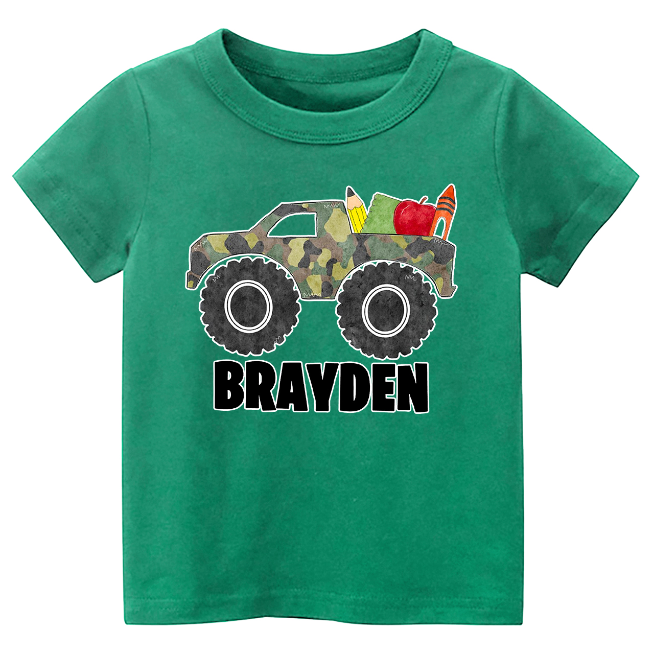 Truck Personalized Back To School Toddler Shirts