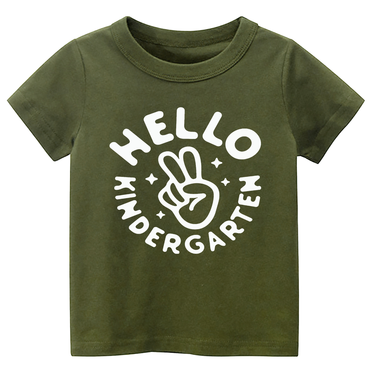 Hello Kindergarten Peace Sign Kids Shirts