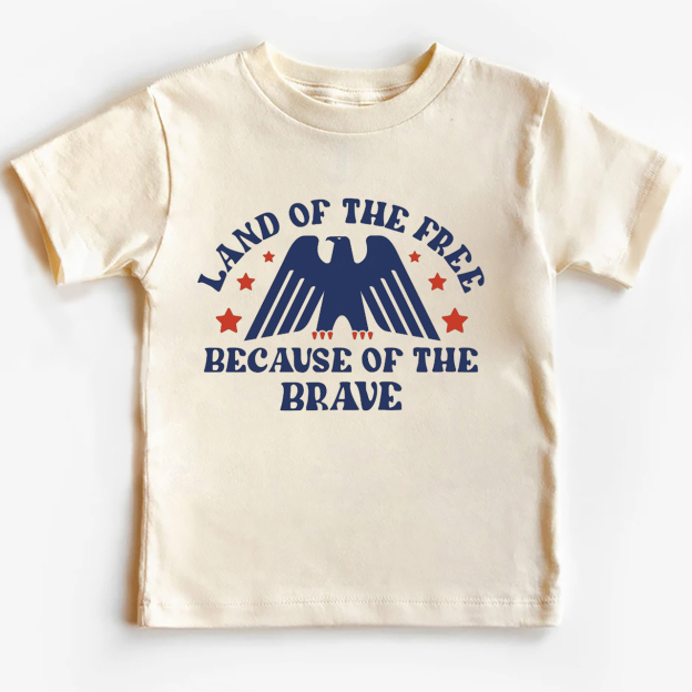 Land Of The Free Because Of The Brave Toddler Shirt