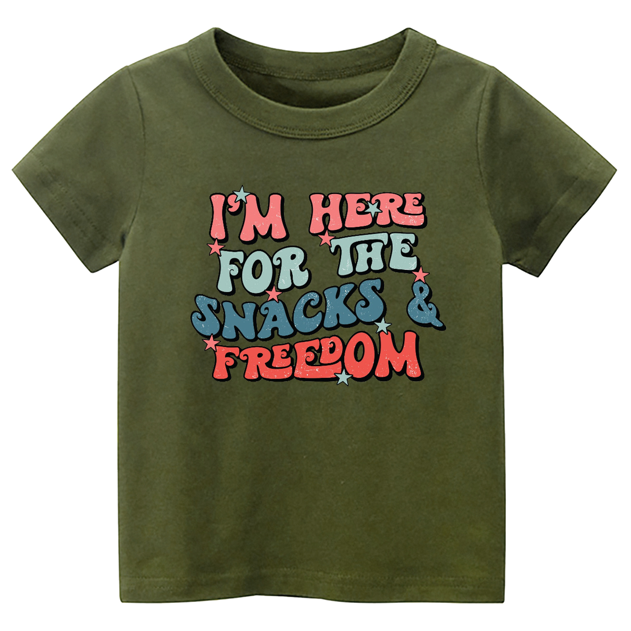 I'm Here For The Snacks & Freedom America Toddler Shirt