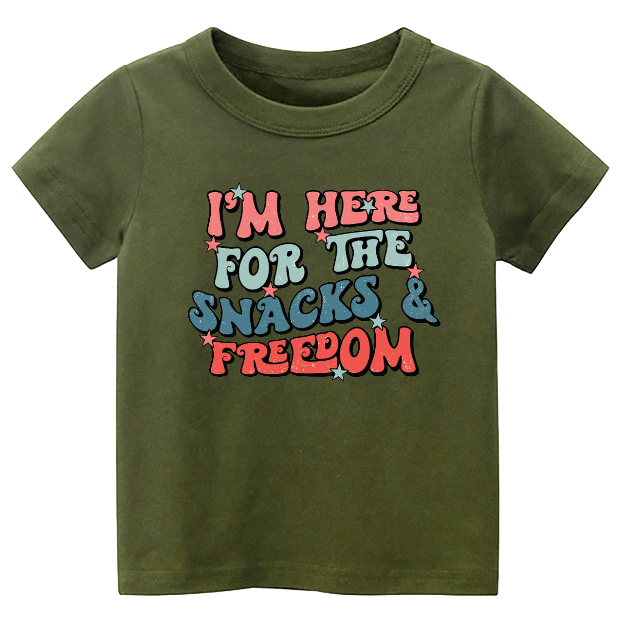 I'm Here For The Snacks & Freedom America Toddler Shirt