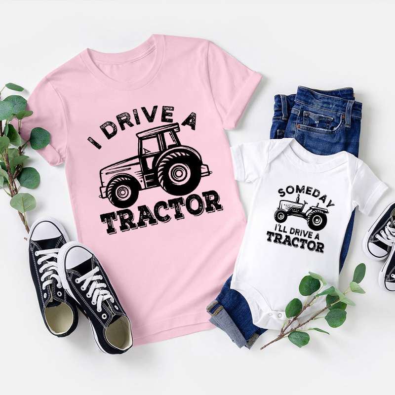 Tractor Farmer Matching Father's Day Shirt