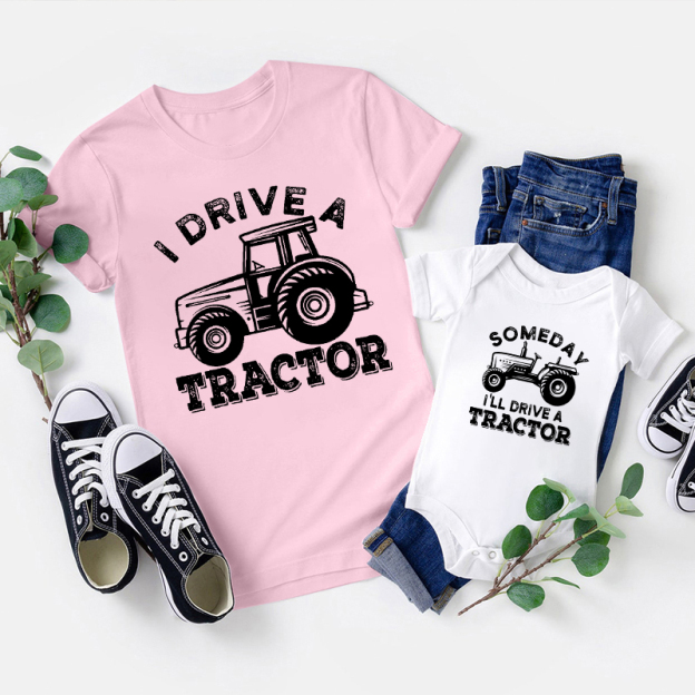Tractor Farmer Matching Father's Day Shirt