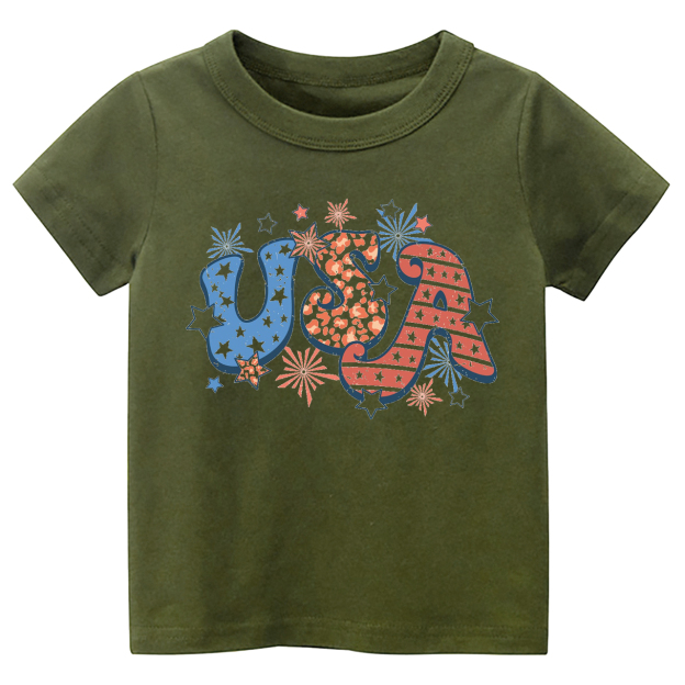 Retro USA Fireworks Stars Toddler Shirt