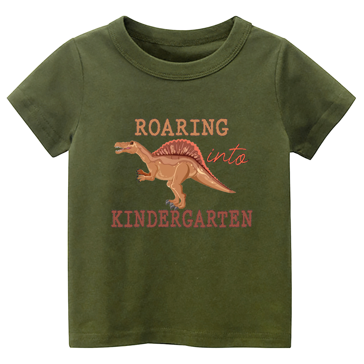 Roaring Into Kindergarten First Day Of School Kids Shirts