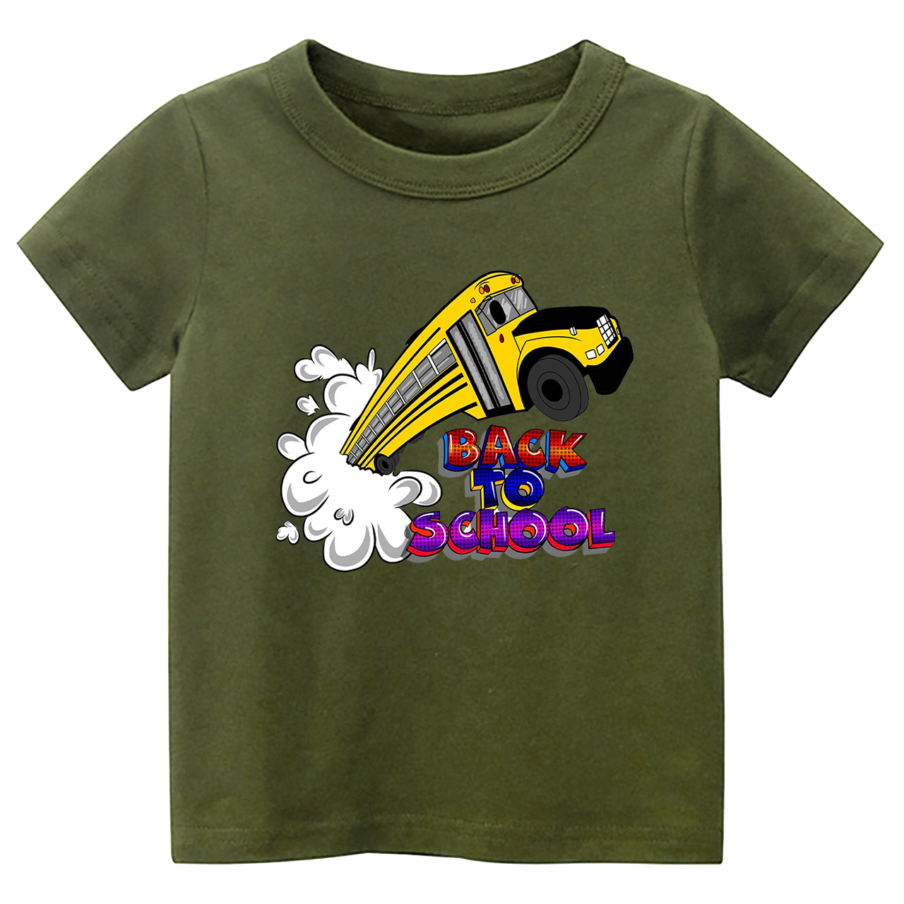 Colorful School Truck Kids Shirts