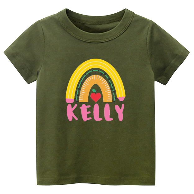 Personalized Pencil Rainbow Shirt Back To School