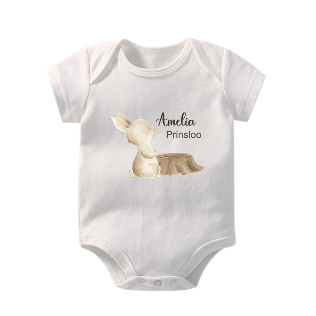 Personalized Meditating Bunny Baby Bodysuit