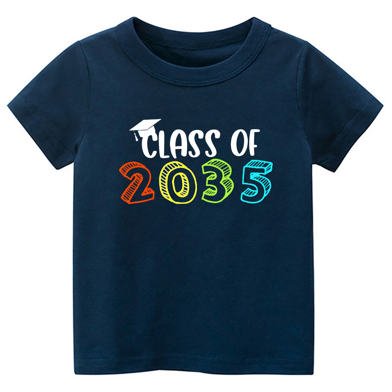 Hand Print-Class Of 2035 Personalized Shirts For School Kids