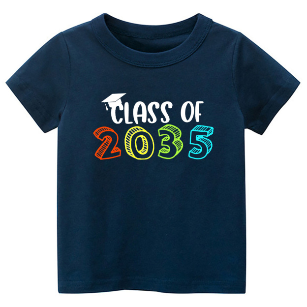 Hand Print-Class Of 2035 Personalized Shirts For School Kids