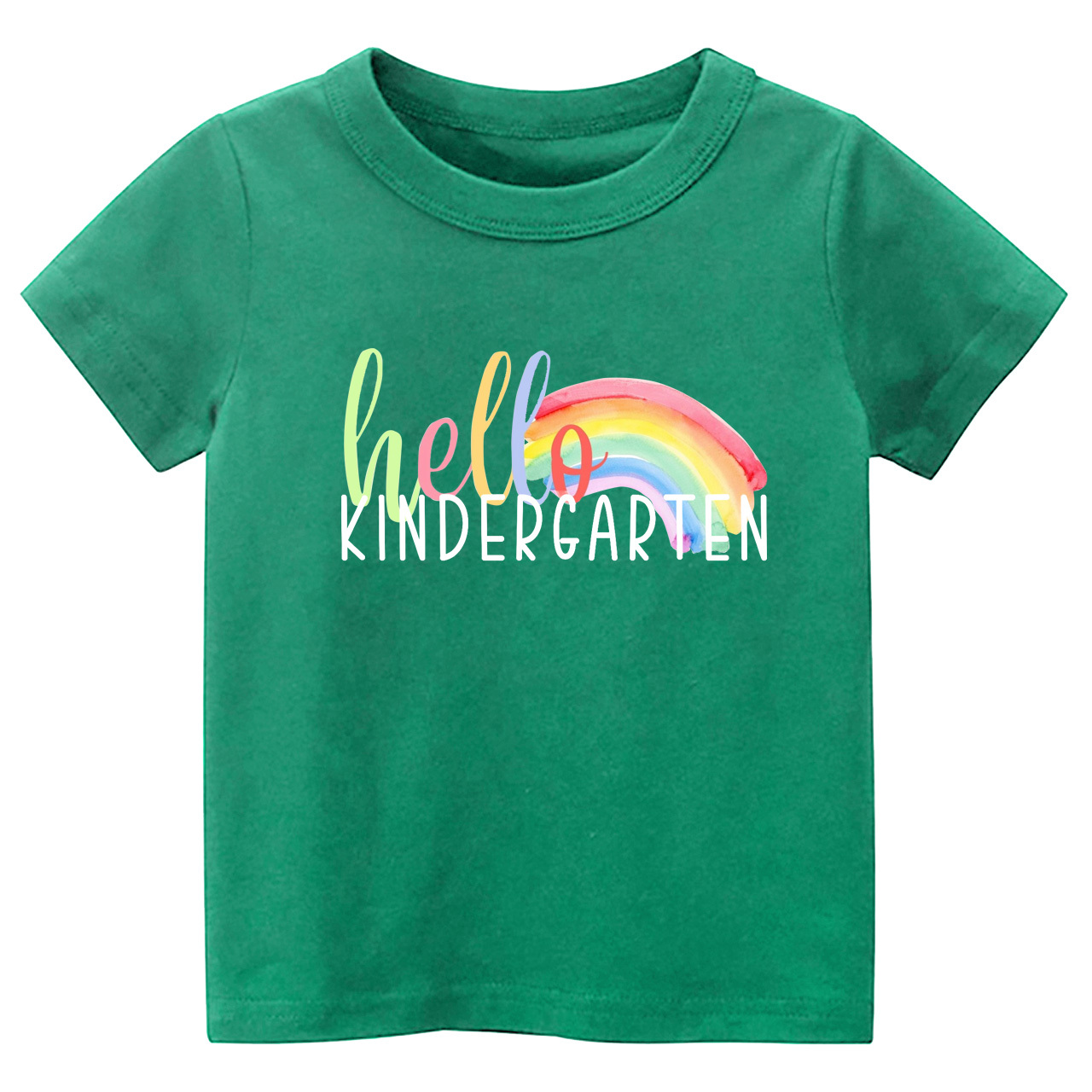 Hello Kindergarten Rainbow School Life Kids Shirts