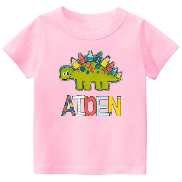 Personalized Back to School Dinosaur Kids Shirts