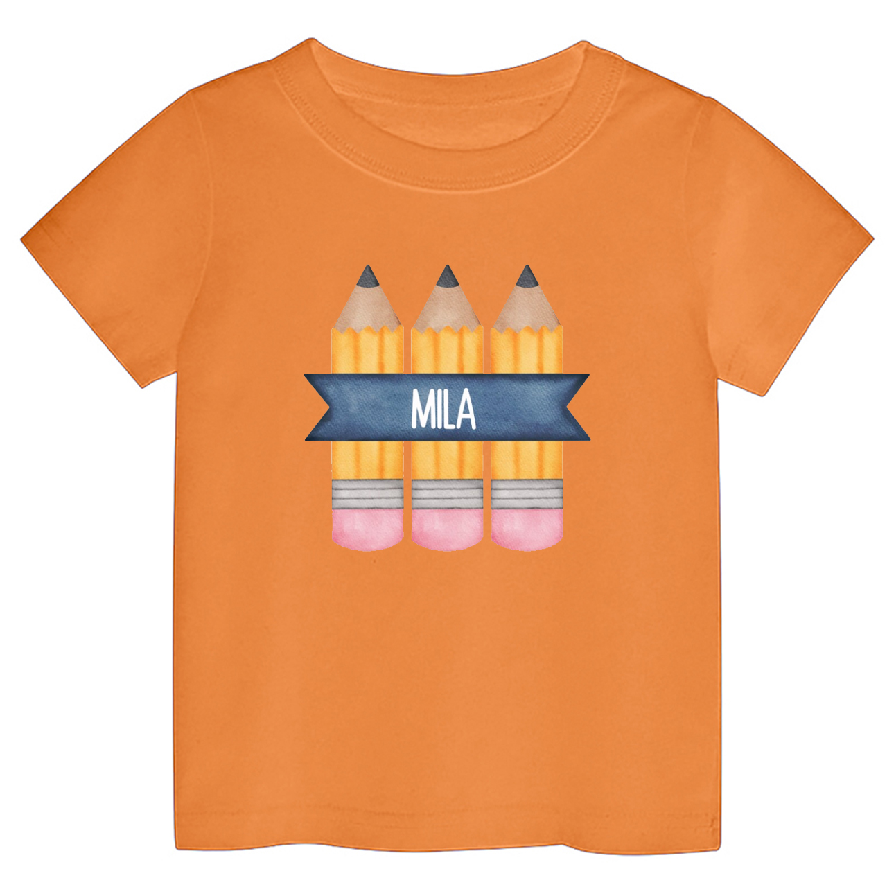 Personalized Back to School Pencil Name Kids Shirts