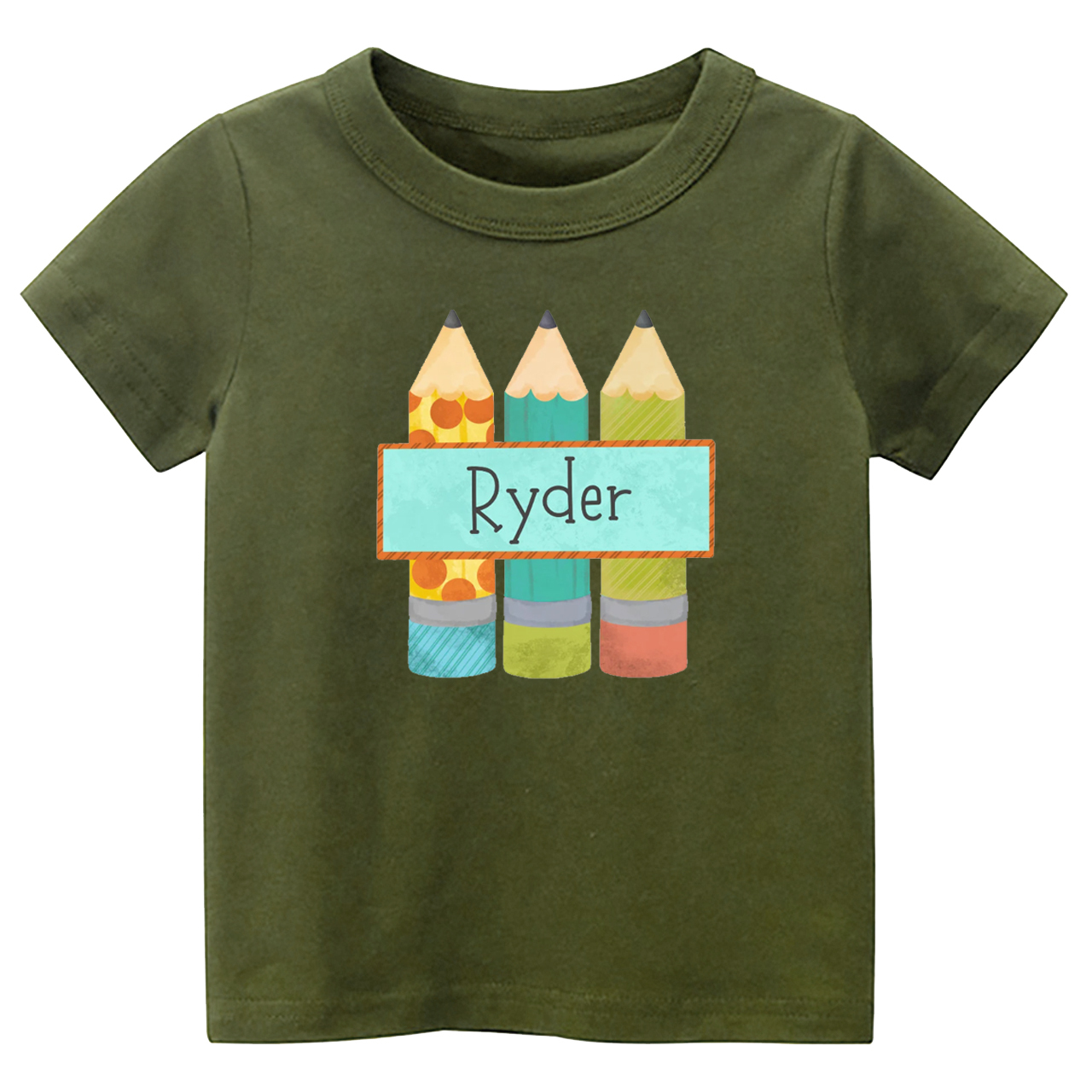Personalized Three Pencils Back to School Kids Shirts