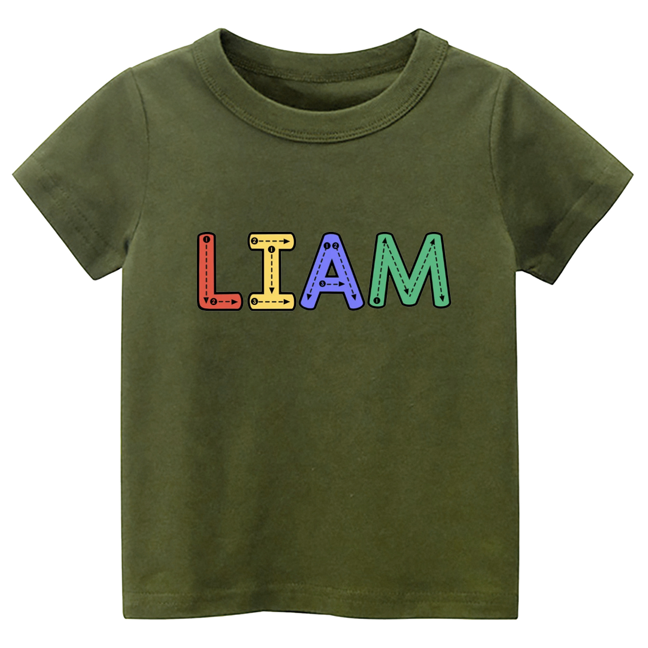 Personalized Tracing Alphabet Name Back To School Kids Shirts