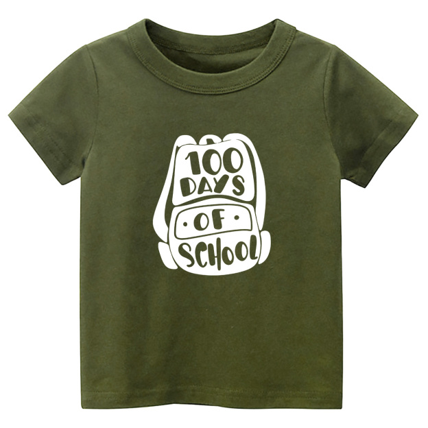100 Days of School Backpack Kids T-shirts