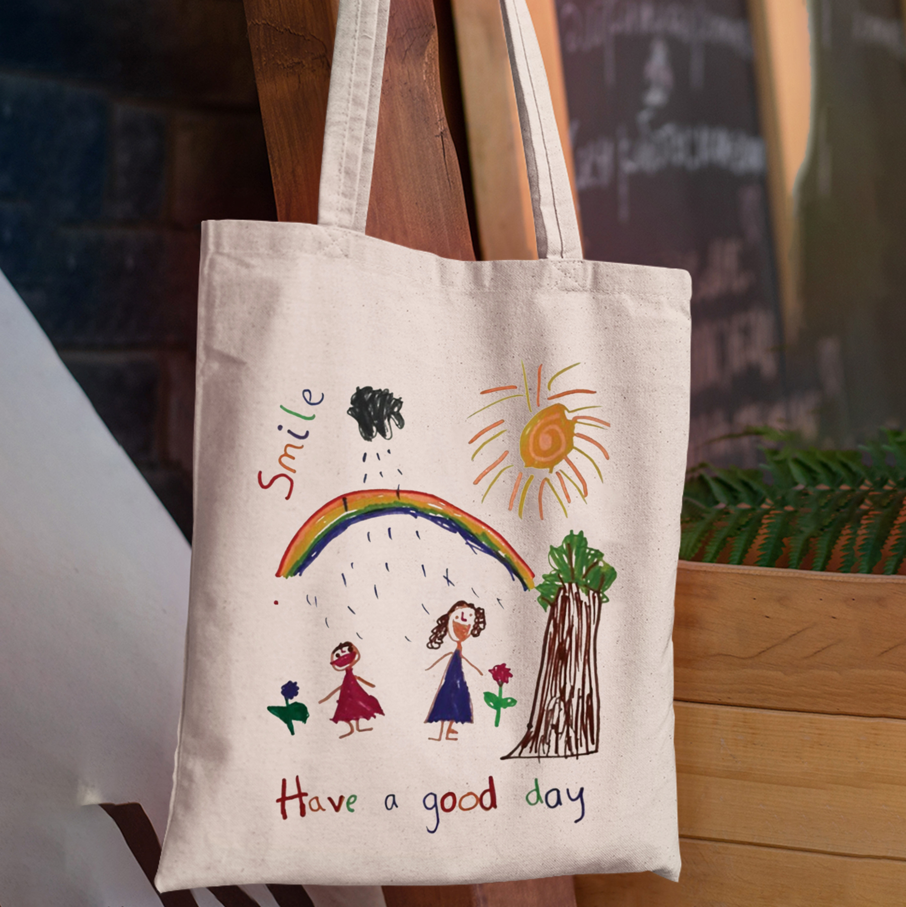 Personalized Have A Good Day Kids School Tote Bag