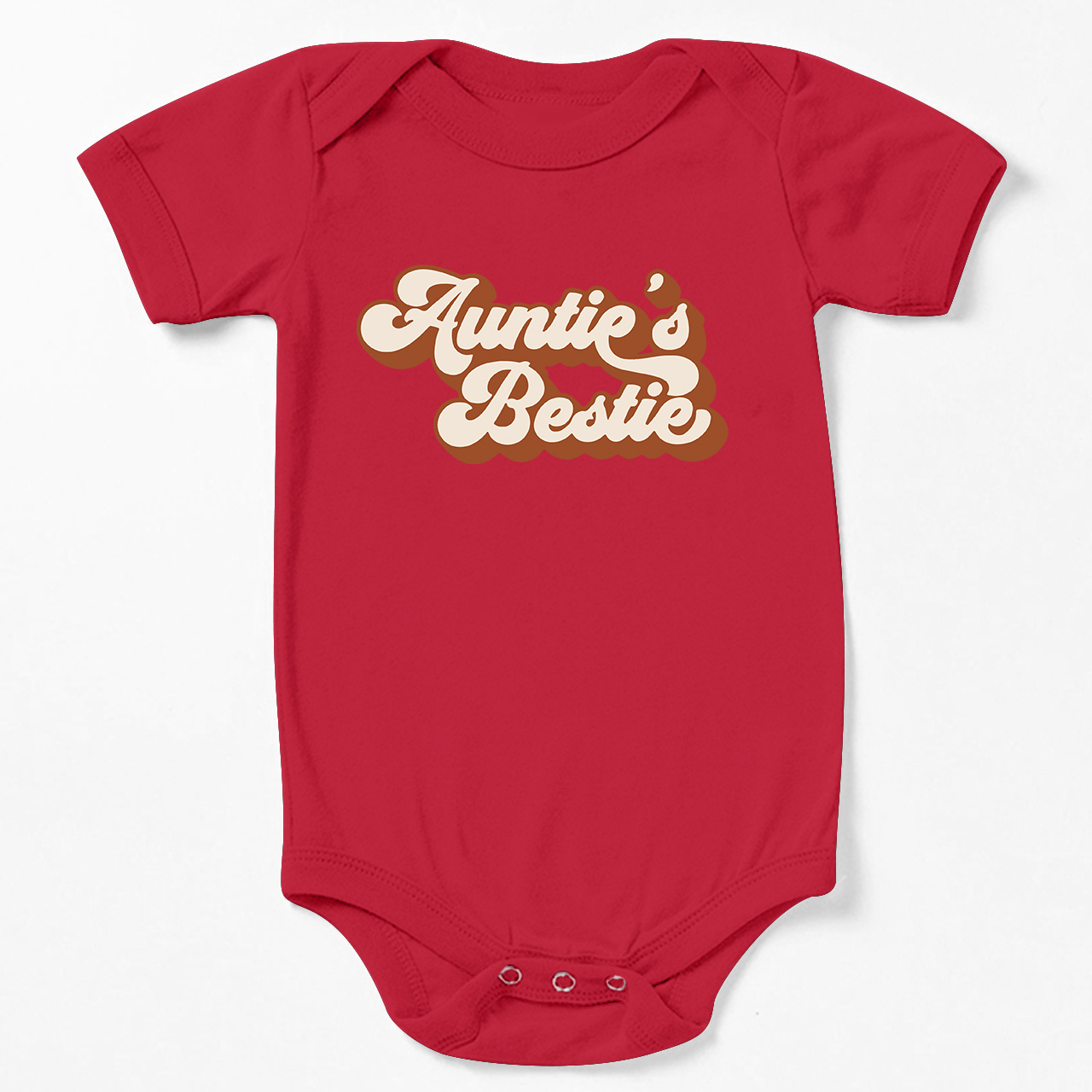 Auntie's Bestie Retro Natural Baby Bodysuit