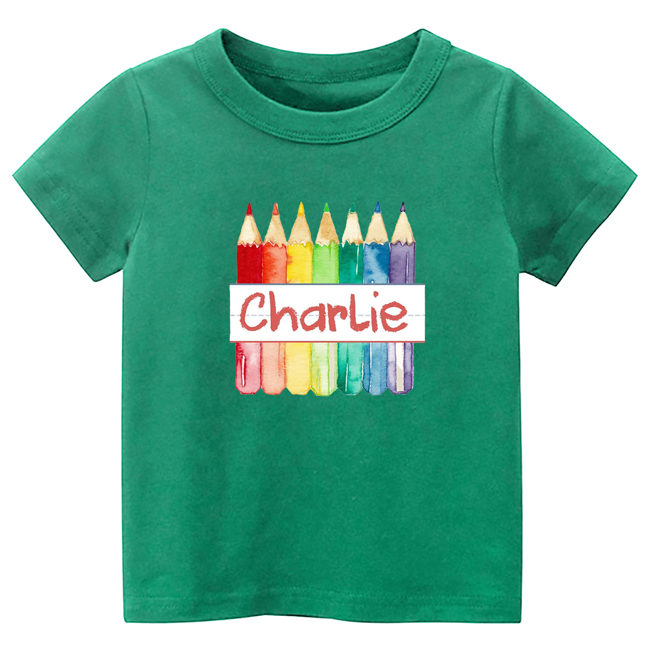 Personalized Crayon Name Back To School Kids T-shirts