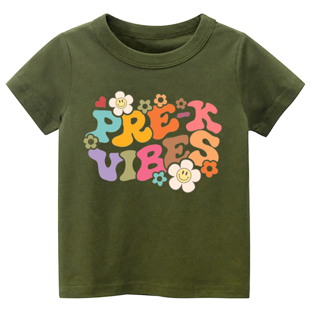 Retro PRE-K Vibes Back To School Shirt For Kids