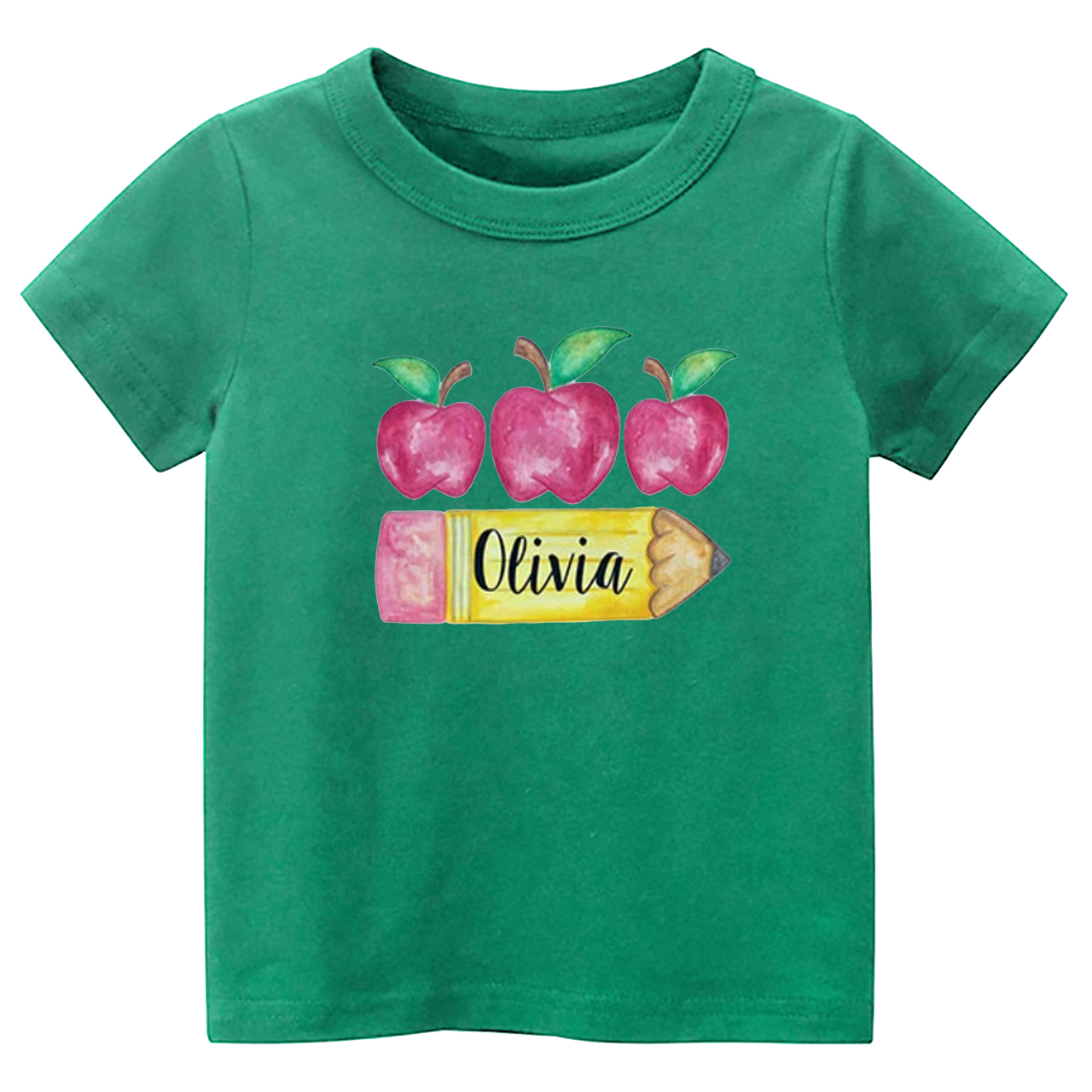 Personalized Back To School Shirt For Kids Apple Design