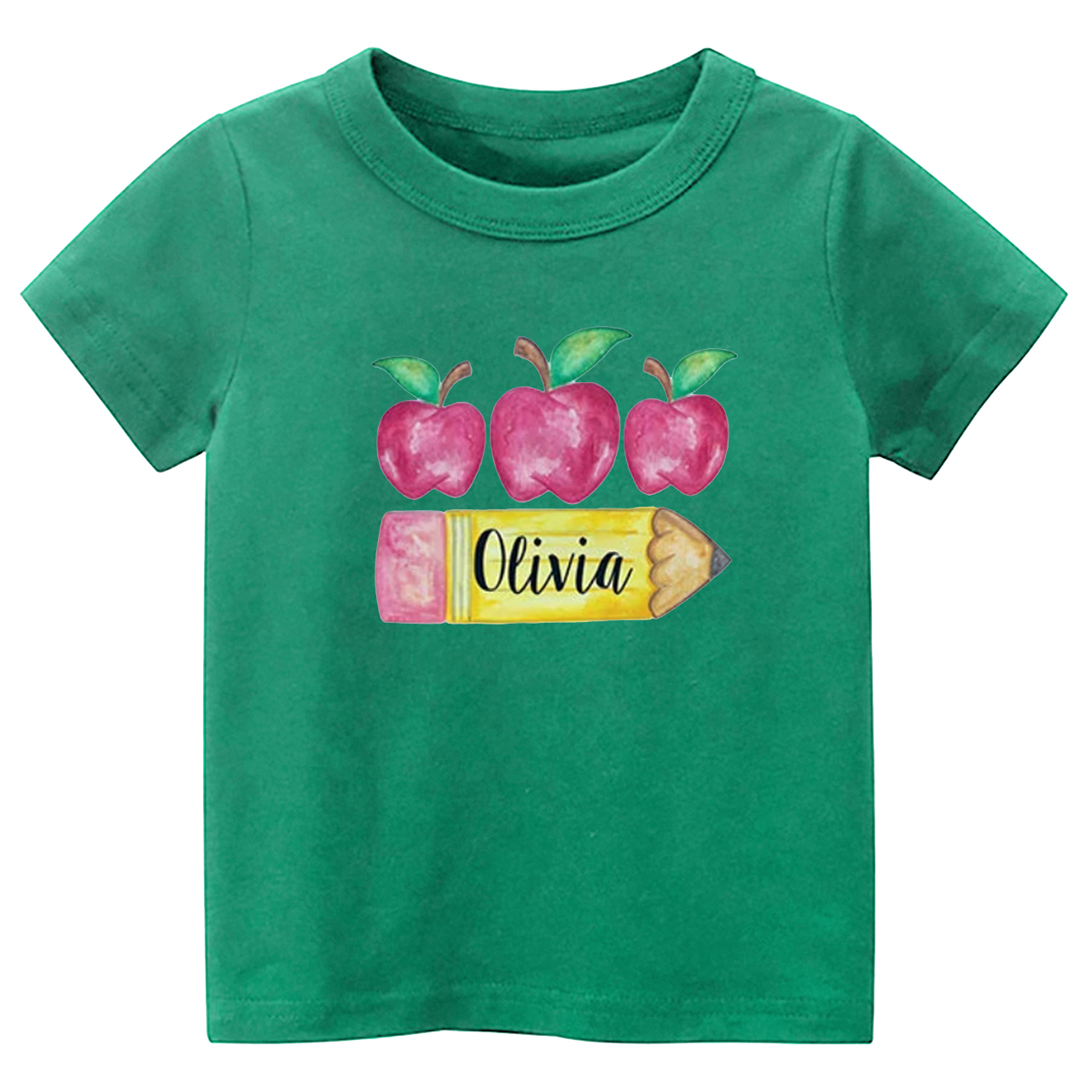Personalized Back To School Shirt For Kids Apple Design