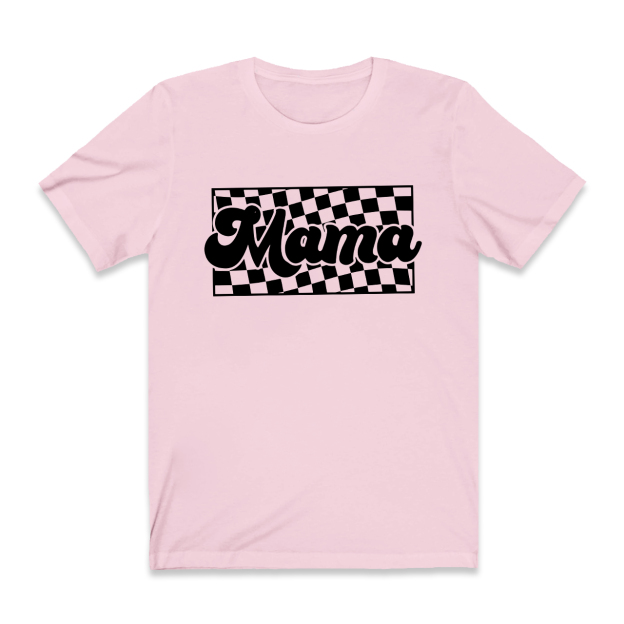 Retro Checkered Mama Shirts