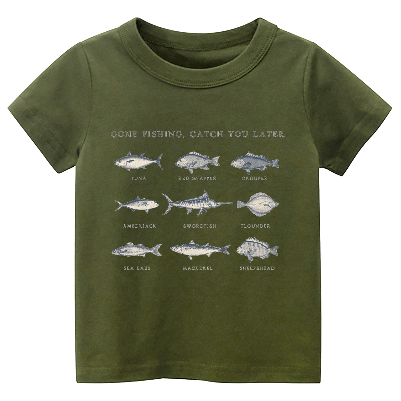 Cute Fishing Natural Kids Shirt
