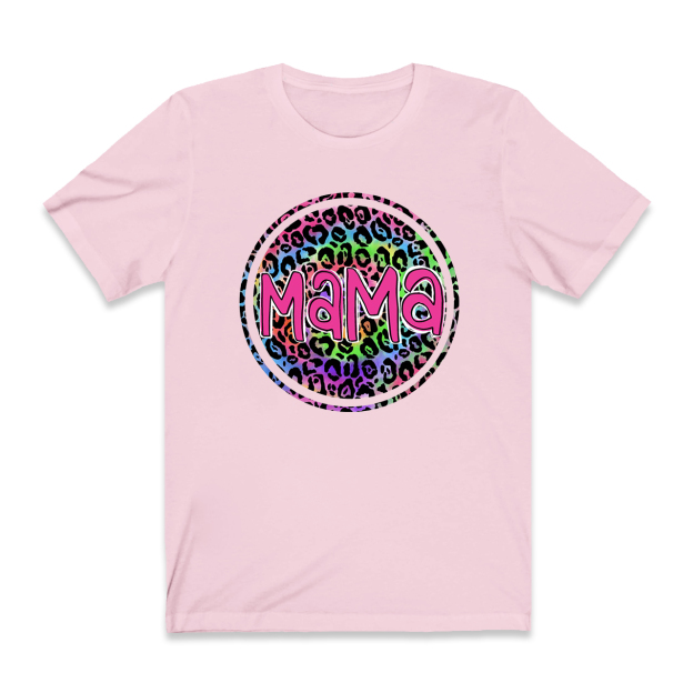 Gift For Mama Leopard Design Retro T-Shirt