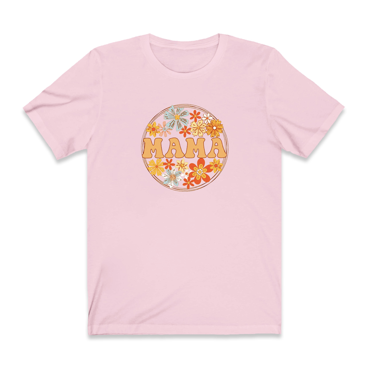 Retro Wild Flowers Mama Shirt Gift For Woman