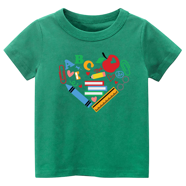 I love school - Children's Heart T-Shirt