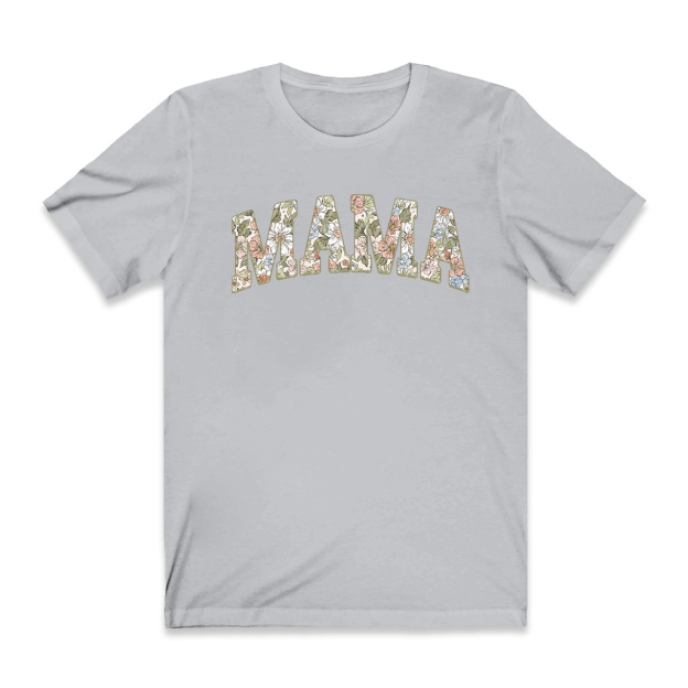 Summer Floral Mama Retro Mom Shirt