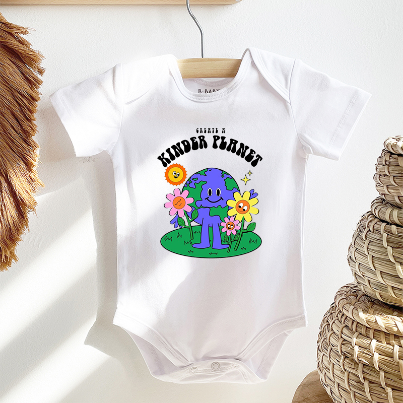 Kinder Planet Earth Day Baby Bodysuit