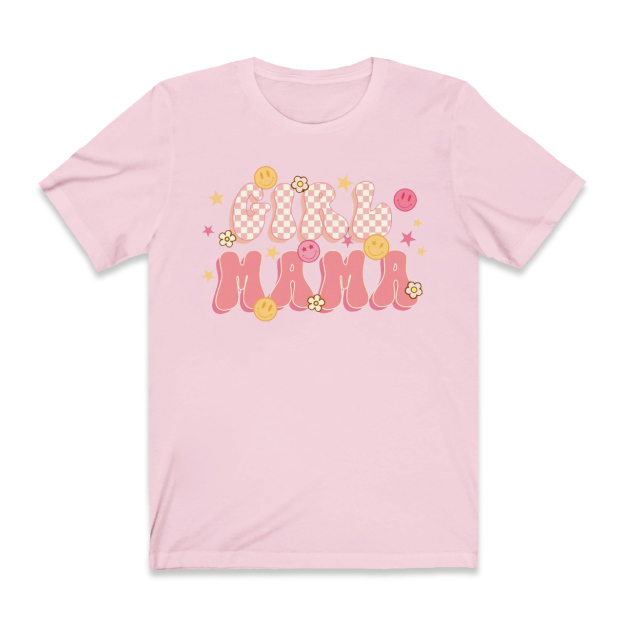 Smiley Face Girl Mama Gift T-Shirt