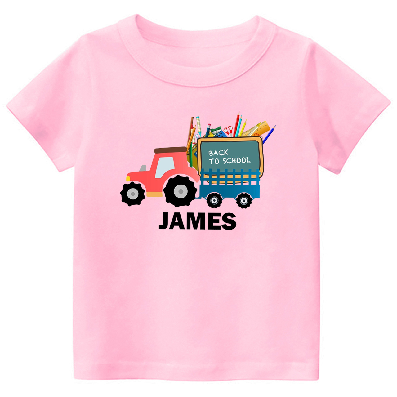 Personalized School Tractor With Kids Name