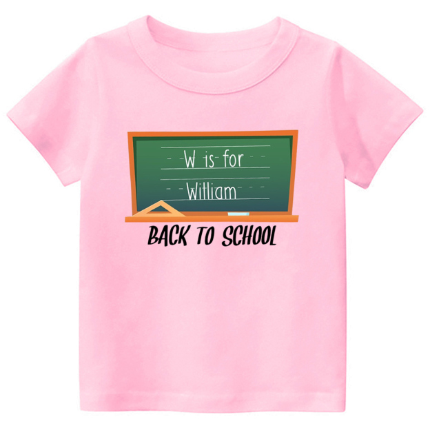 Blackboard Custom Name Back To School T-Shirts
