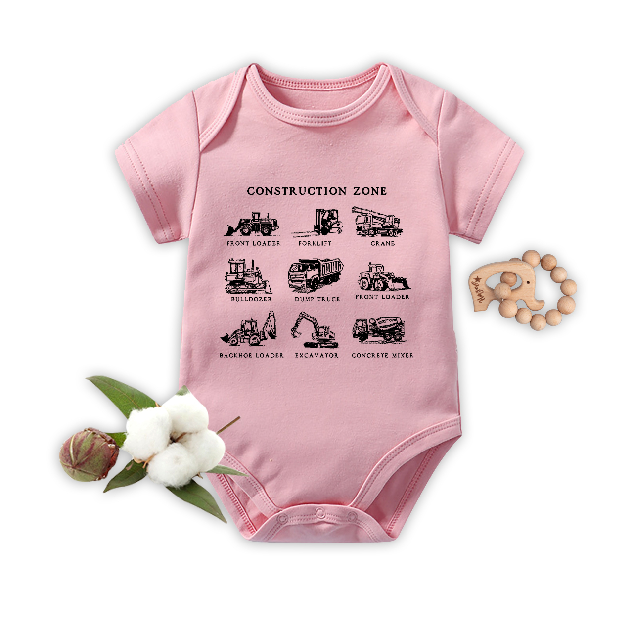 Construction Zone Baby Bodysuit
