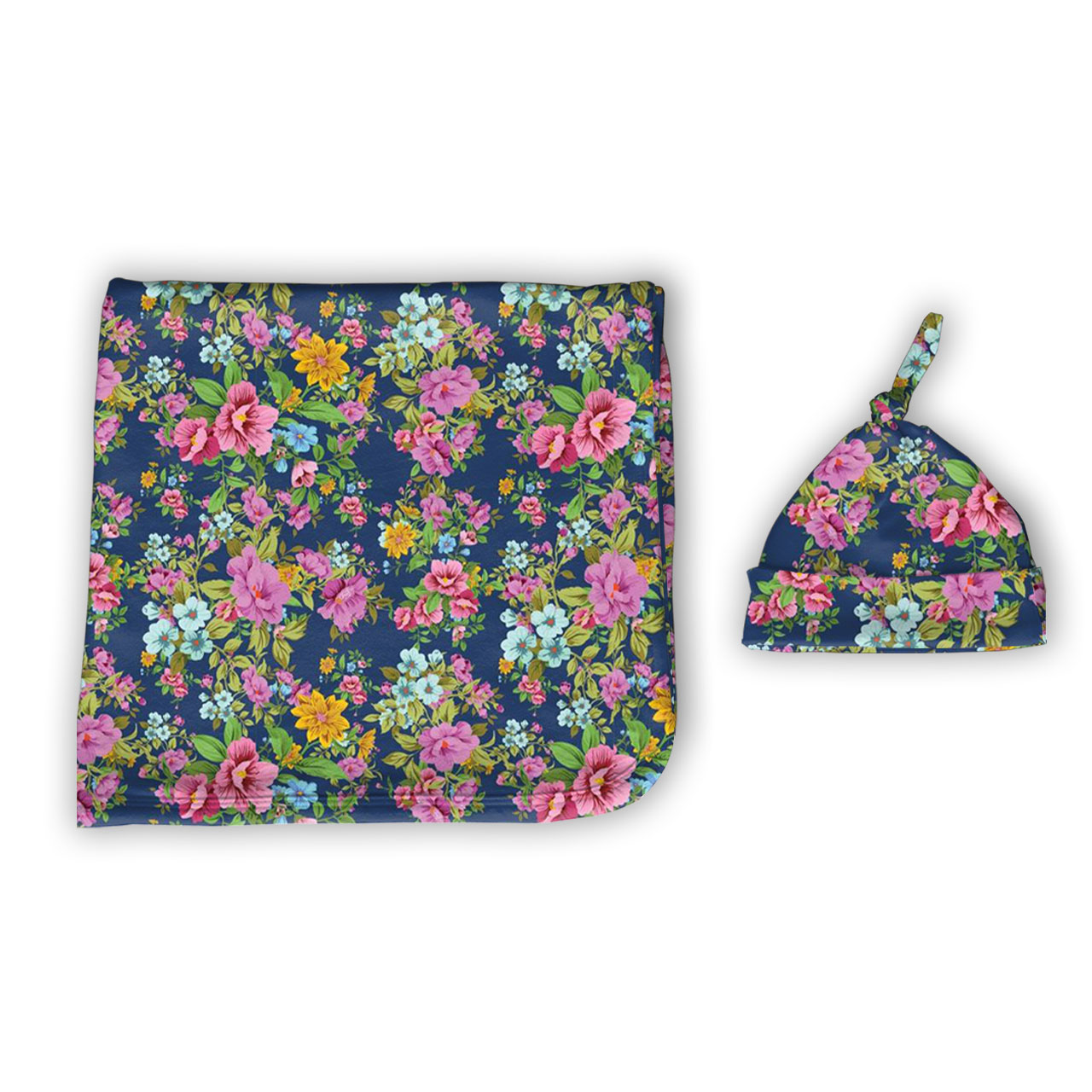Blooming Flowers Hospital Swaddle&Hat Set SaleBeepumpkin™