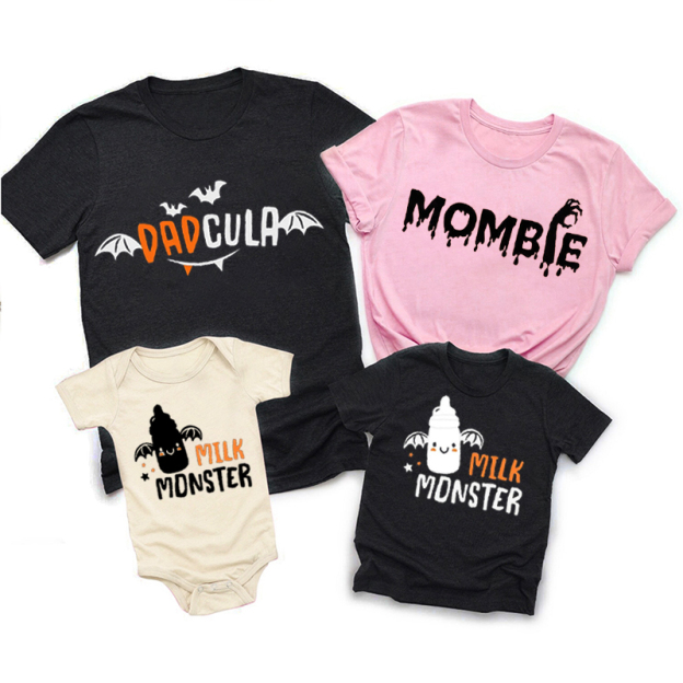 Halloween Dadcula Mombie Milk Monster Family Matching Shirt