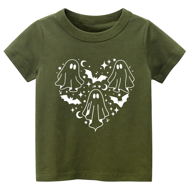 Ghost In Heart Halloween Toddler Shirt