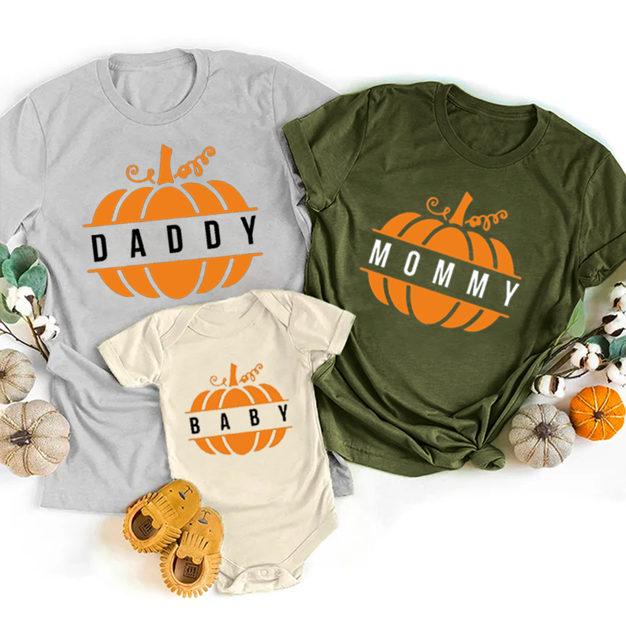 Family Halloween Cute Pumpkin Matching Shirts