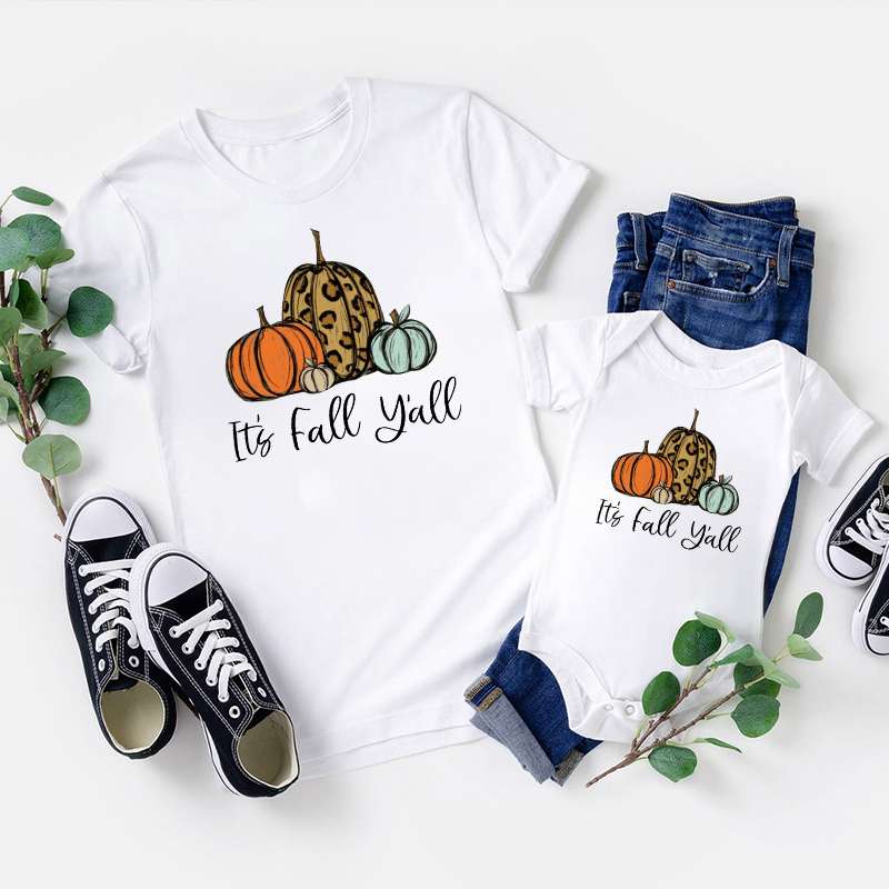 Thanksgiving It's Fall Y'all Family Matching Shirt