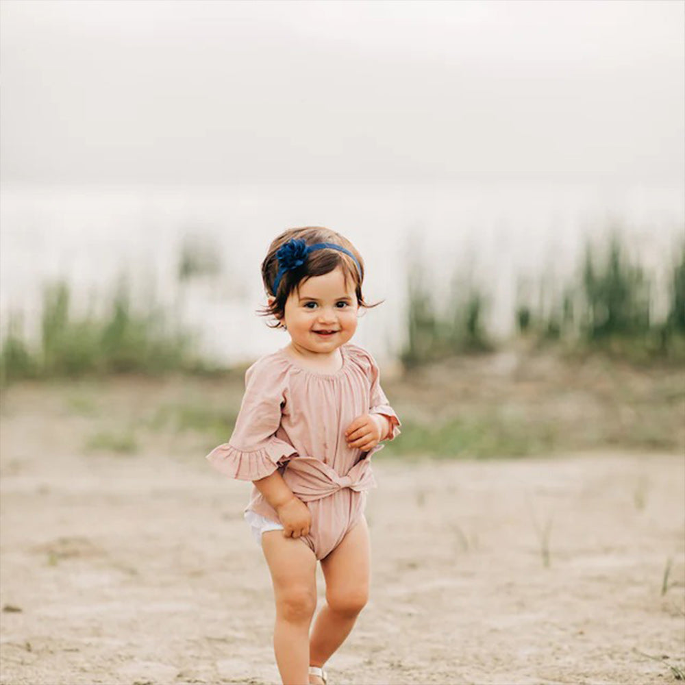 3 Colors Baby Girl Bell Sleeve Romper
